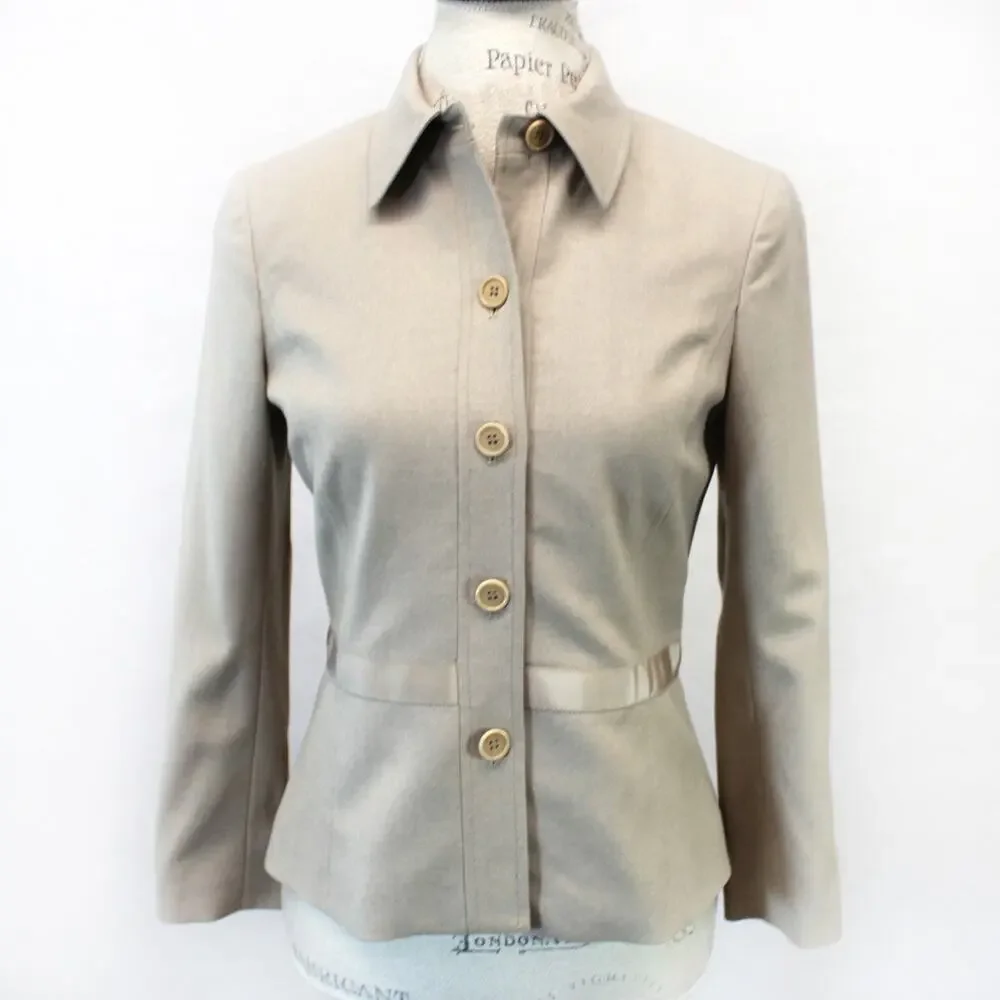 Theory Pants Suit Women's Y2K 100% Wool Quiet Luxury Minimalist Slim Fit Small